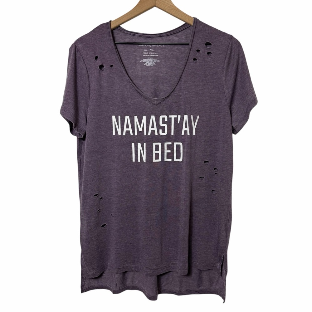GRAYSON THREADS NAMAST'AY IN BED WOMEN SHORT SLEEVE SIZE XXL NEW WITHOUT TAGS